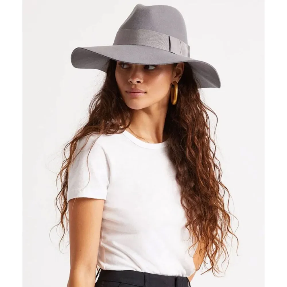 Brixton Supply Company Piper Blush Wool Floppy Felt Panama Hat SZ S (7 = 56 CM) - Picture 6 of 12